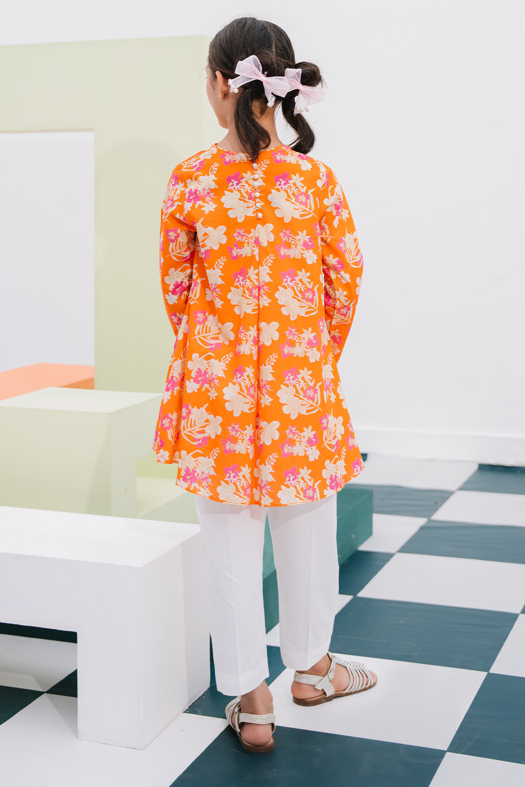 Zellbury Girls | 1 Piece Lawn | Embroidered Kurta - 1403 by Maria Faisal - Registered Vendor of : Zellbury Girls - type : Kids Clothes - 100% original wedding dresses