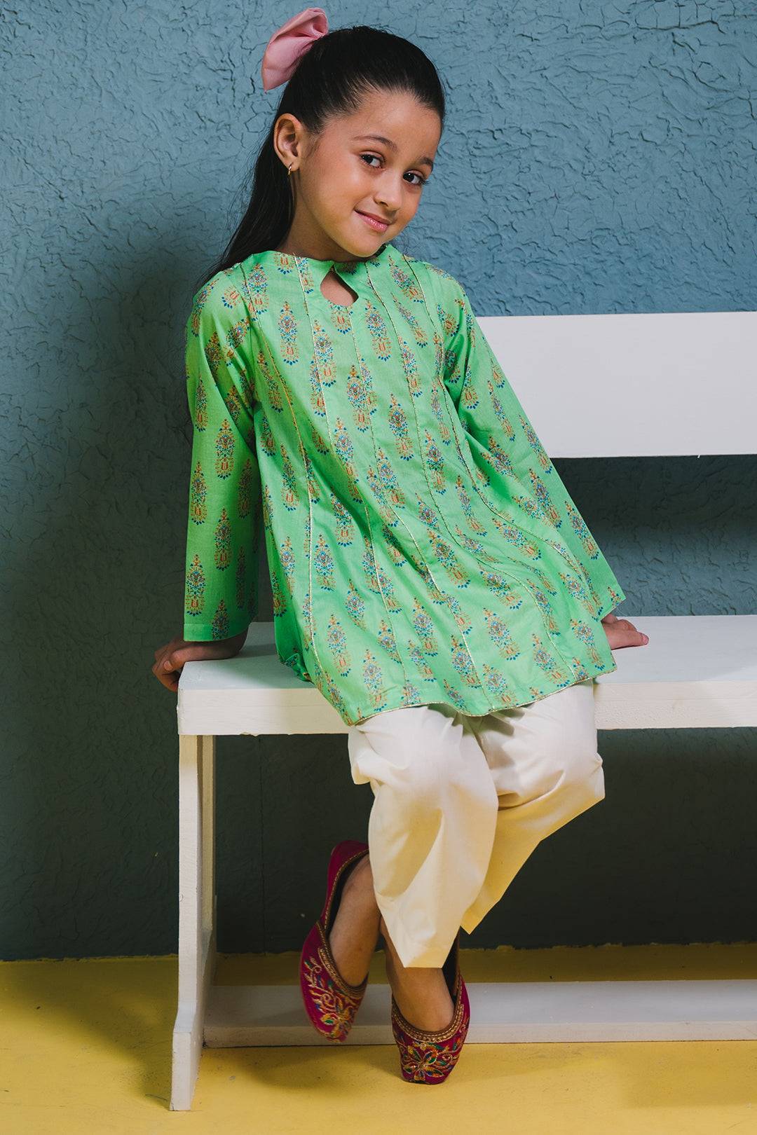 Zellbury Girls | 1 Piece Lawn | Kurta - 1443 by Maria Faisal - Registered Vendor of : Zellbury Girls - type : Kids Clothes - 100% original wedding dresses