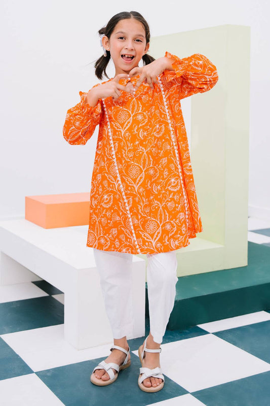 Zellbury Girls | 1 Piece Lawn | Kurta - 1448 by Maria Faisal - Registered Vendor of : Zellbury Girls - type : Kids Clothes - 100% original wedding dresses