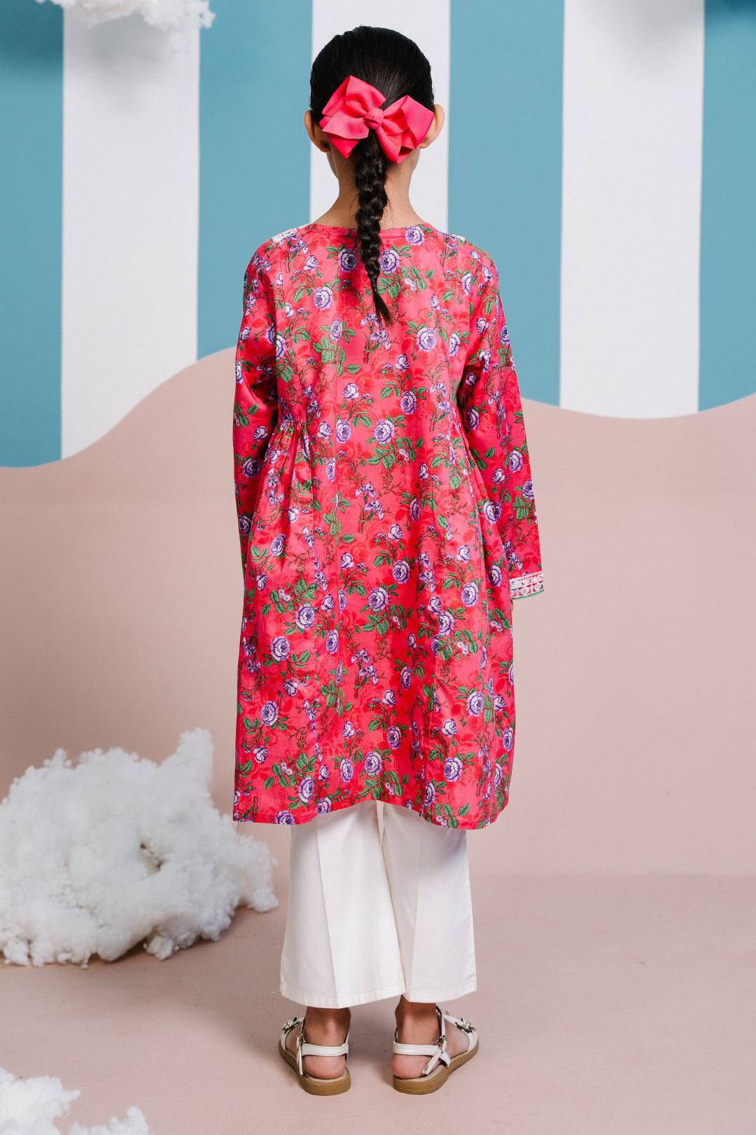 Zellbury Girls | 1 Piece Lawn | Embroidered Kurta - 1453 by Maria Faisal - Registered Vendor of : Zellbury Girls - type : Kids Clothes - 100% original wedding dresses