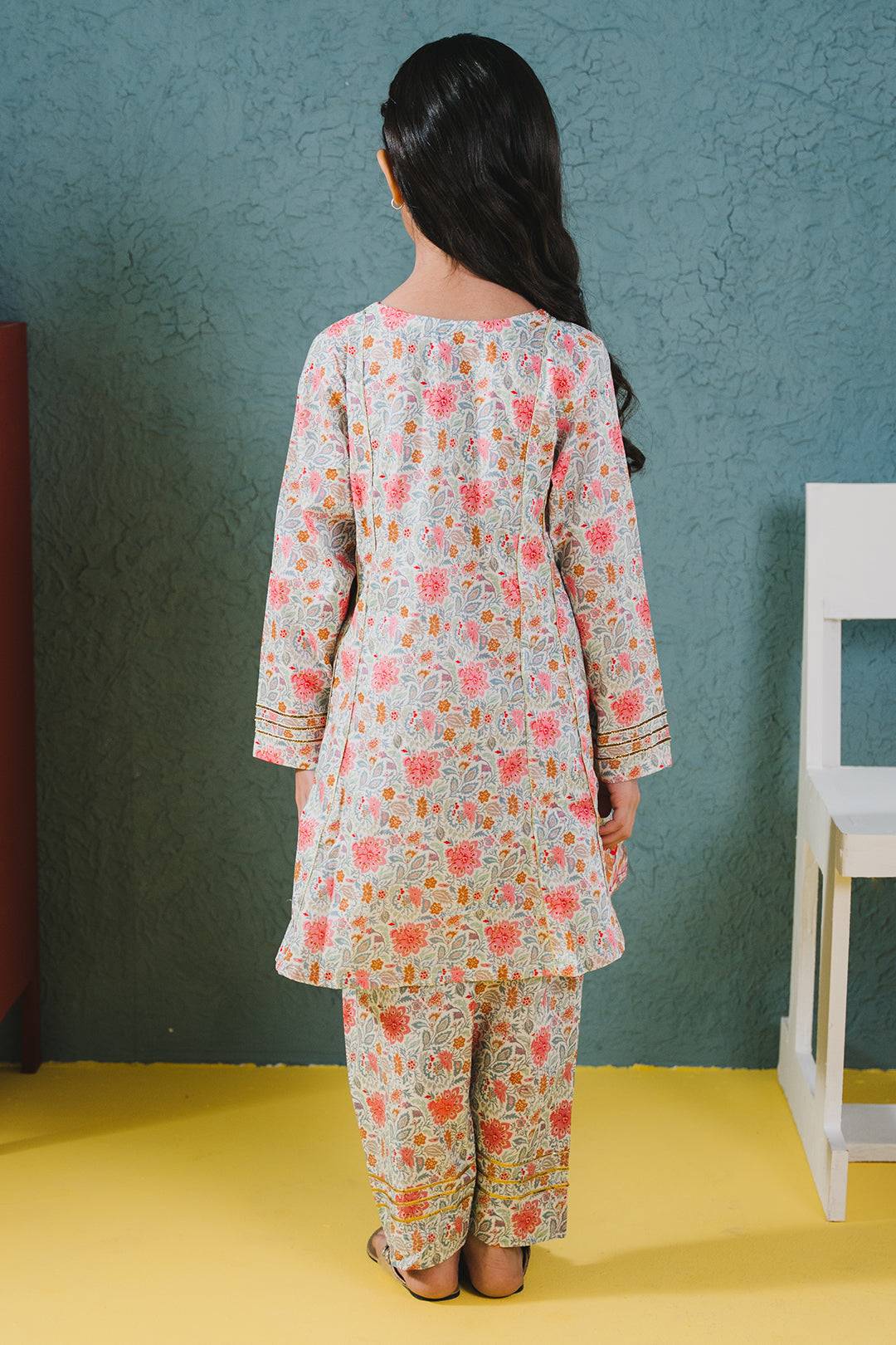 Zellbury Girls | 2 Piece Lawn | Embroidered Kurta Trouser - 2430 by Maria Faisal - Registered Vendor of : Zellbury Girls - type : Kids Clothes - 100% original wedding dresses
