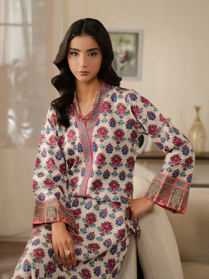 Gulaal | Winter Basics | ROVA - Casual Dress - available at Maria Faisal in UK and USA.