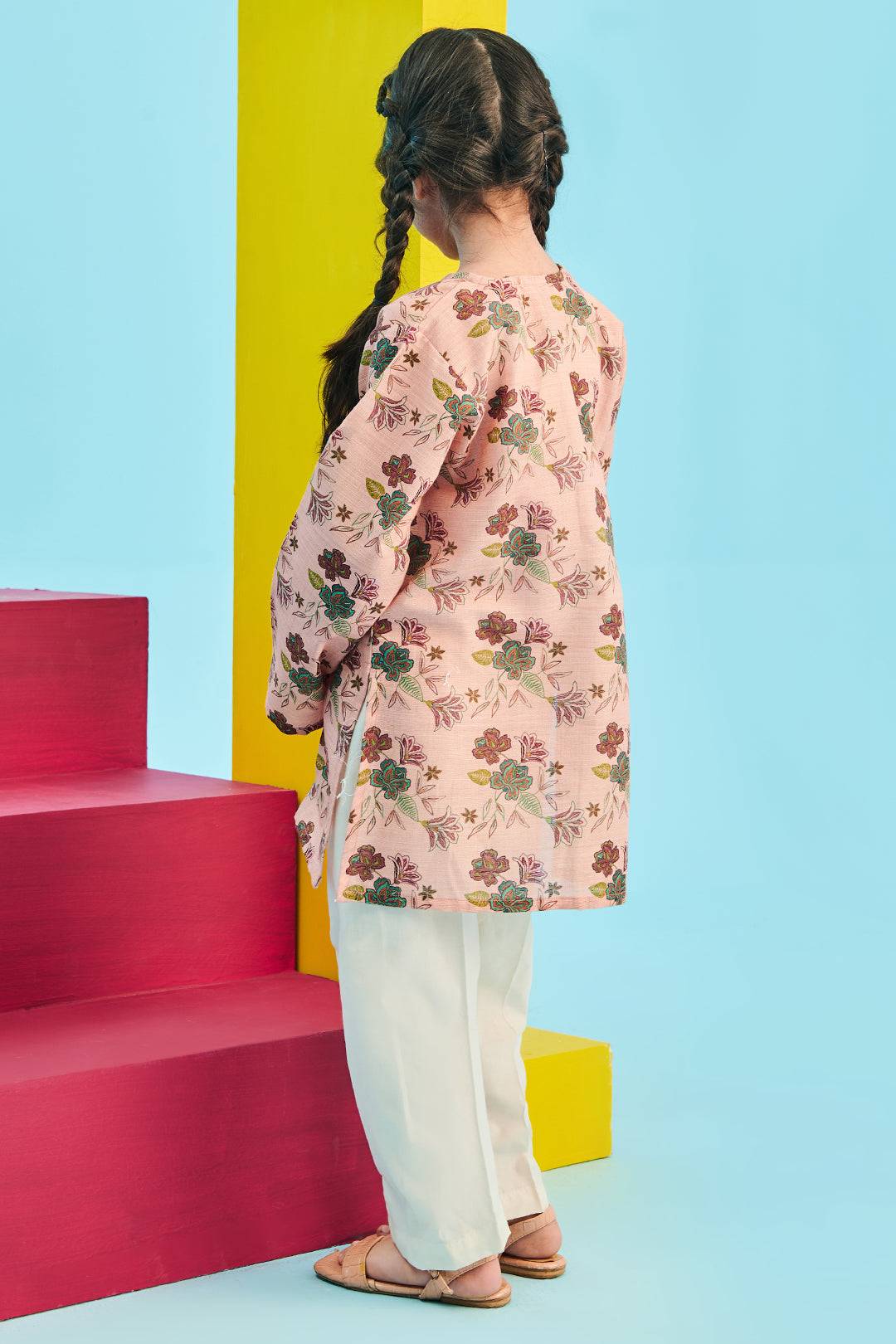 Zellbury Girls | 1 Piece Khaddar | Kurta - 1732 by Maria Faisal - Registered Vendor of : Zellbury Girls - type : Kids Clothes - 100% original wedding dresses