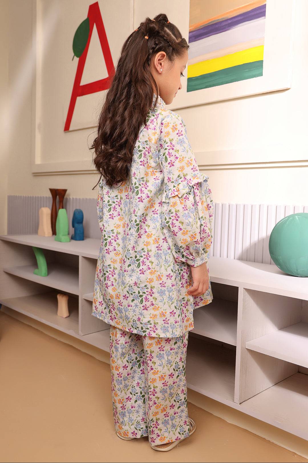 Zellbury Girls | 2 Piece Khaddar | Kurta Trouser - 2741 by Maria Faisal - Registered Vendor of : Zellbury Girls - type : Kids Clothes - 100% original wedding dresses