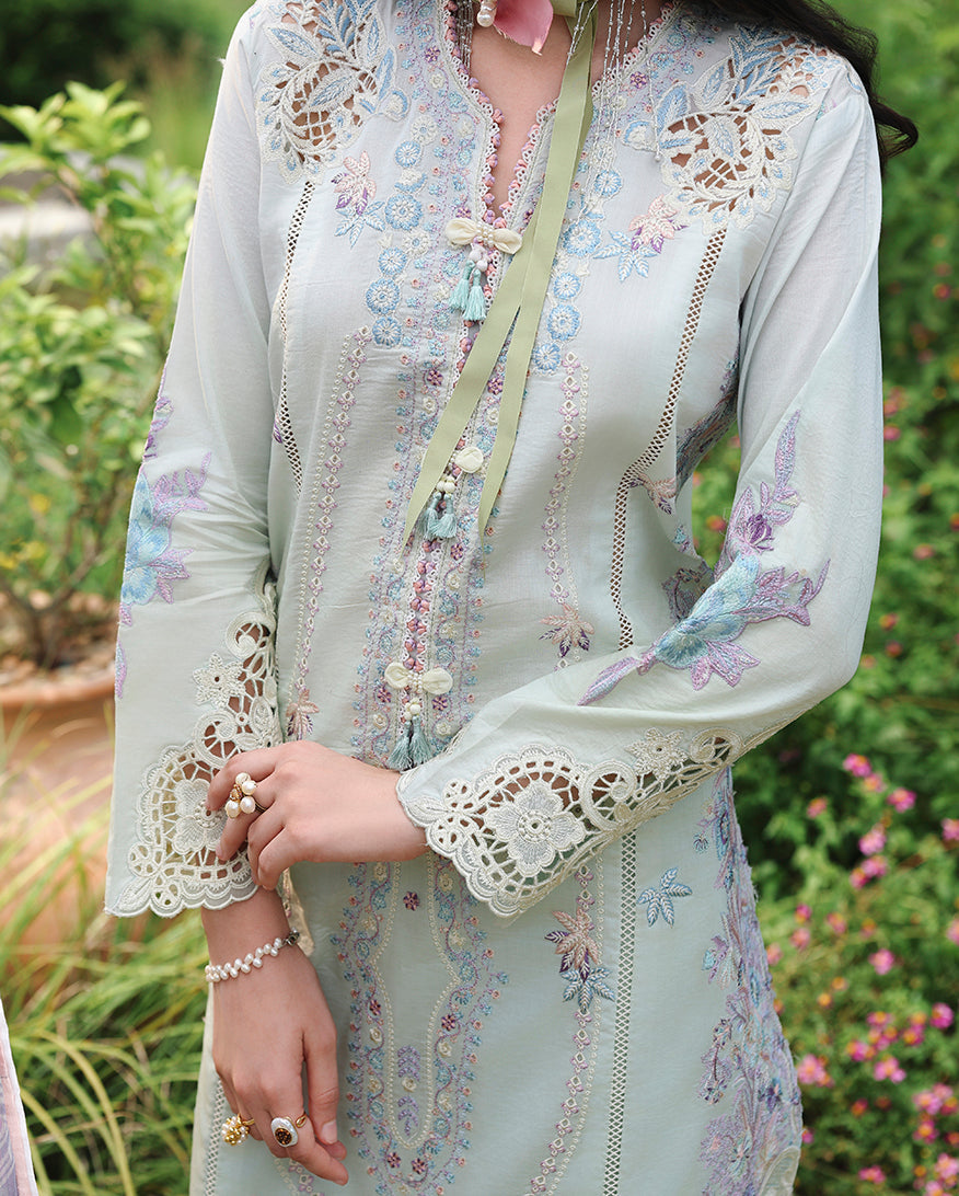 Mushq | The Secret Garden Lawn | Garden Royale - Luxury Dress - available at Maria Faisal in UK and USA.