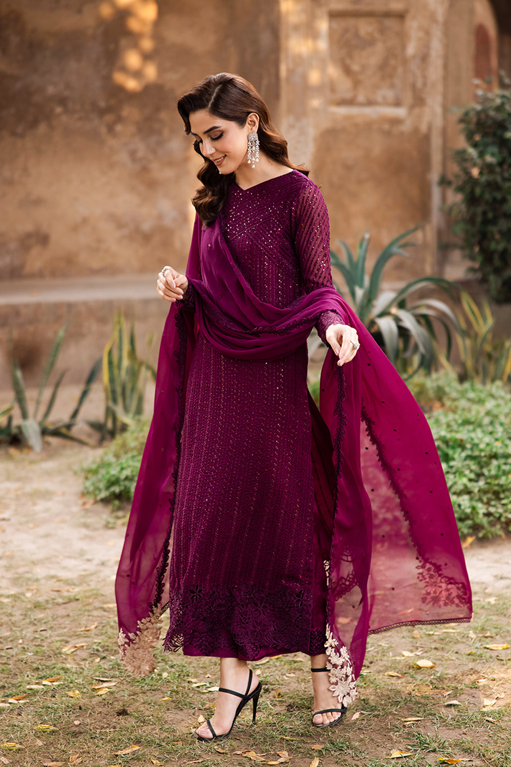 Azure | Luxe Formals | Garnet Majesty - Ladies Clothes - Maria Faisal