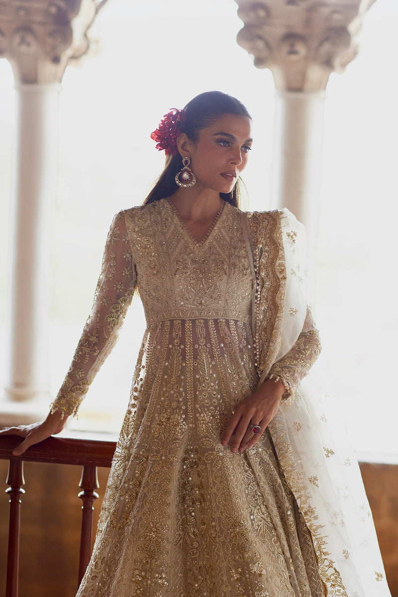 Afrozeh | Dastangoi Wedding Formals | Hikayat - Wedding Dress - available at Maria Faisal in UK and USA.