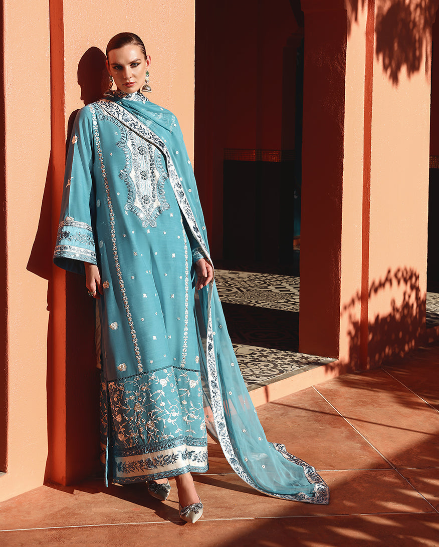 Mushq | Nuvera Raw Silk 26 | Glinda - Luxury Dress - available at Maria Faisal in UK and USA.