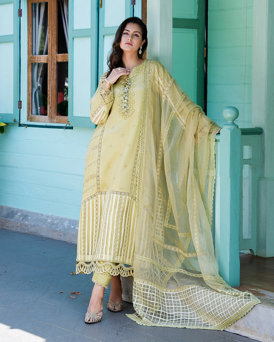 Mushq | Euphoria Pret | Golden Ember - Luxury Dress - available at Maria Faisal in UK and USA.