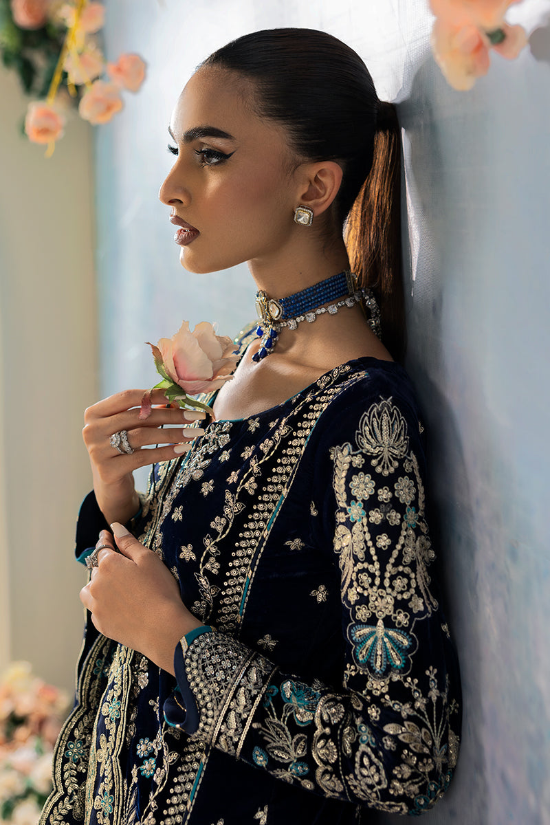 Gulaal | Celeste Velvet 24 | Azure - Ladies Clothes - Maria Faisal