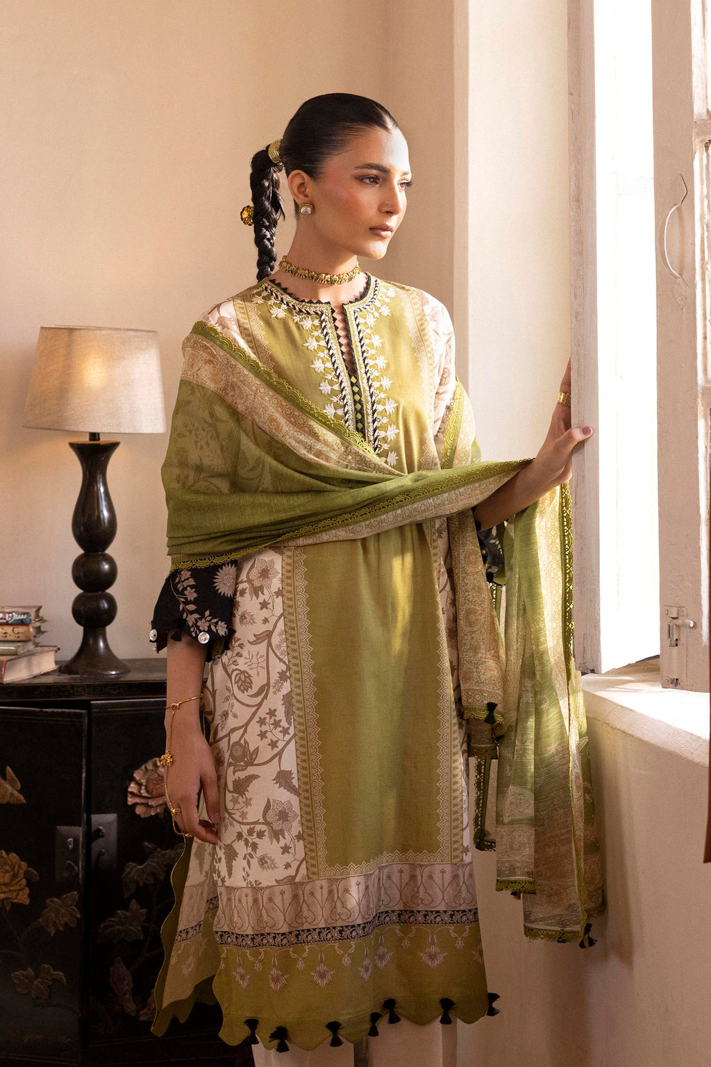 Sana Safinaz | Mahay Summer 26 | H263-001B-2BG - Luxury Dress - available at Maria Faisal in UK and USA.