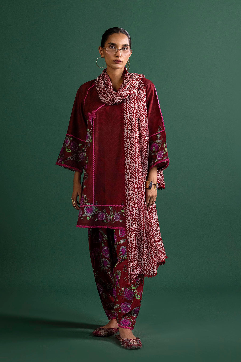 Sana Safinaz | Mahay Summer 26 | H263-010B-3AI - Luxury Dress - available at Maria Faisal in UK and USA.