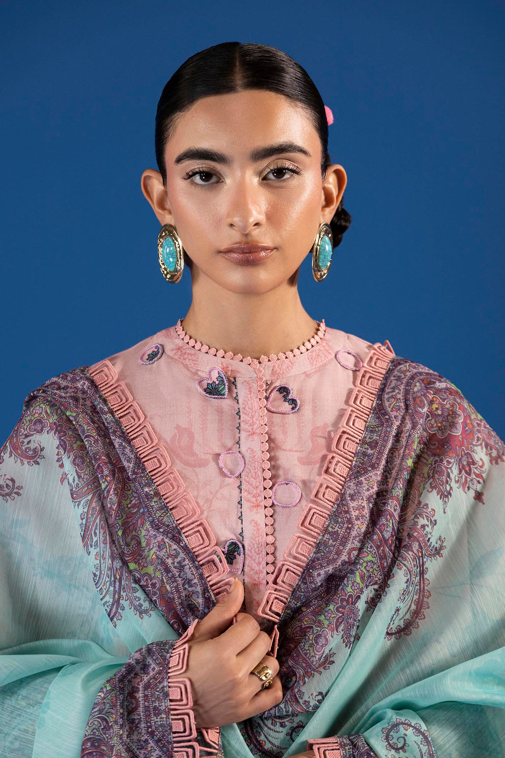 Sana Safinaz | Mahay Summer 26 | H264-003A-3AG - Luxury Dress - available at Maria Faisal in UK and USA.