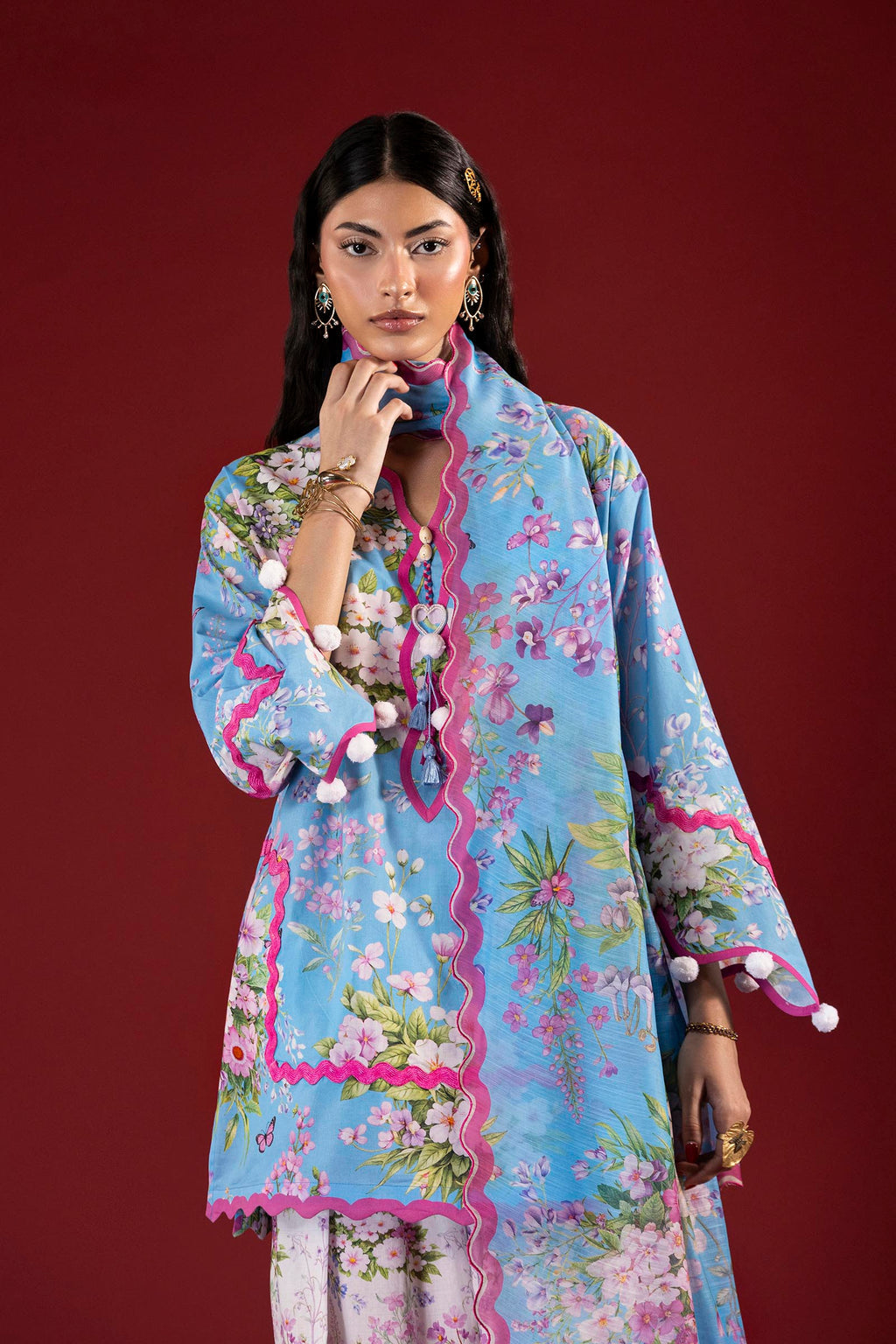 Sana Safinaz | Mahay Summer 26 | H264-007A-3AG - Luxury Dress - available at Maria Faisal in UK and USA.