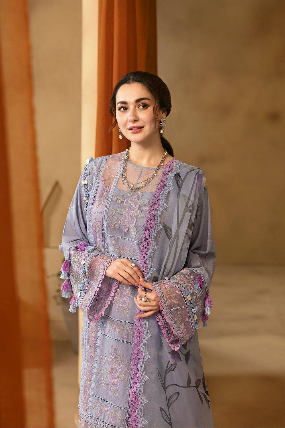 Saira Rizwan | Luxury Lawn 25 |EDRINA-SRL25-03 by Maria Faisal - Registered Vendor of : Saira Rizwan - type : Ladies Clothes - 100% original wedding dresses