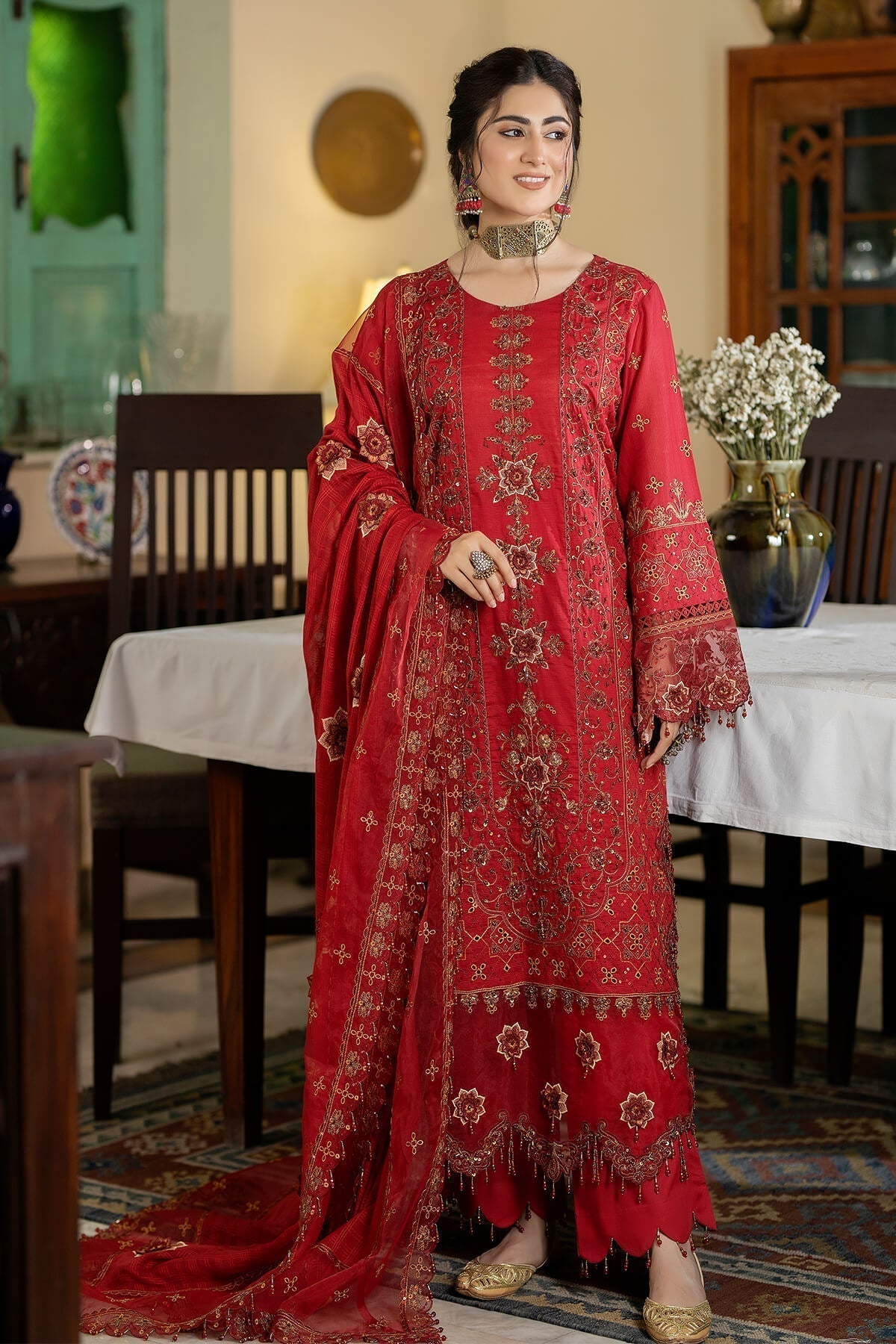 Raeesa Premium | Kimora Lawn Collection | Kimora | HL-14 Nora - Ladies Clothes - Maria Faisal