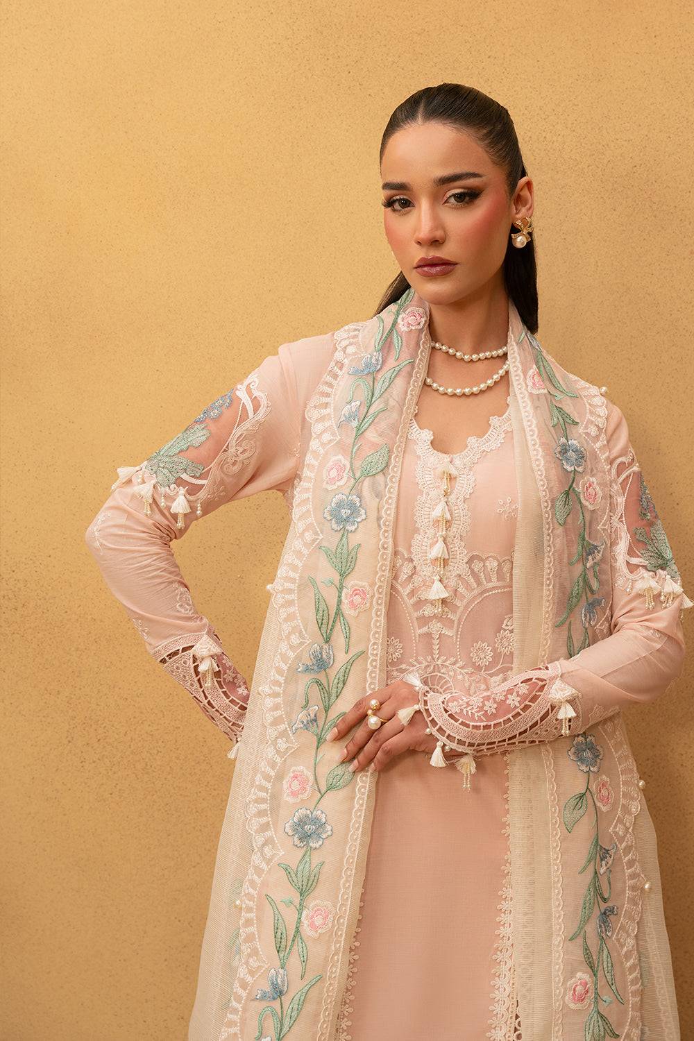 Saira Rizwan | Luxury Lawn 25 | FREYA-SRL25-09 by Maria Faisal - Registered Vendor of : Saira Rizwan - type : Ladies Clothes - 100% original wedding dresses