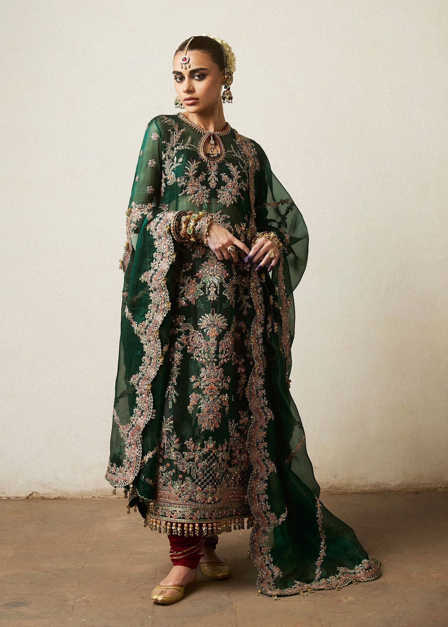 Hussain Rehar | Festive Formals 24 | Jamali - Designer Dress with Intricate embroidery and embellishments. Shop elegent wedding dress at Maria Faisal.
