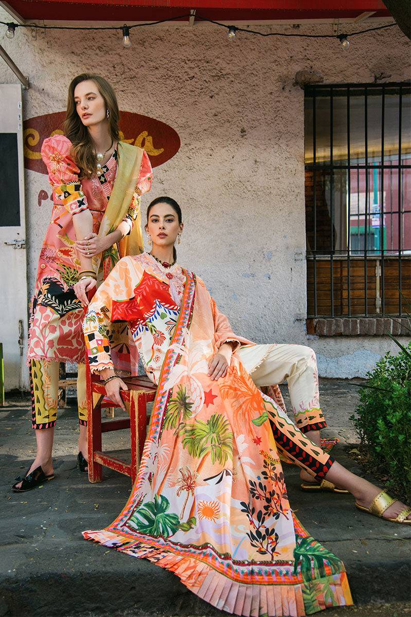 Mushq | La Dolce Hemline Prints 25 | Mulberry Tree by Maria Faisal - Registered Vendor of : Mushq - type : Ladies Clothes - 100% original wedding dresses