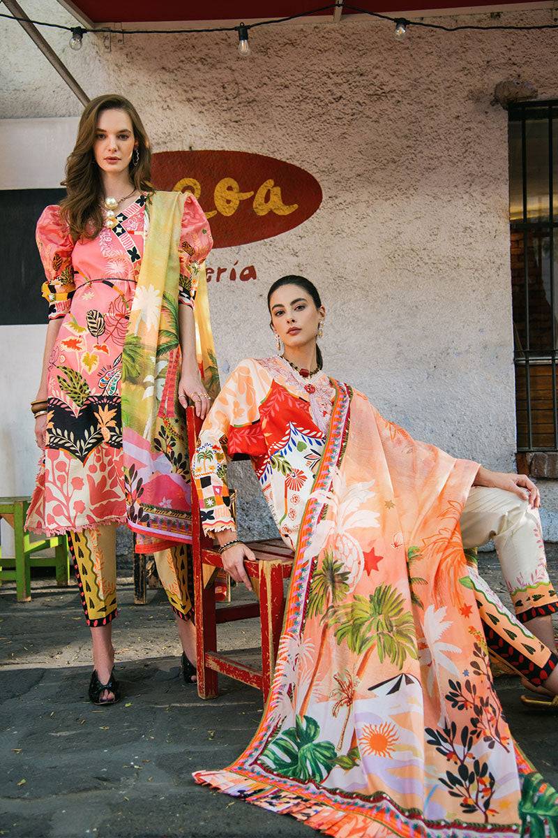 Mushq | La Dolce Hemline Prints 25 | Spring Avenue by Maria Faisal - Registered Vendor of : Mushq - type : Ladies Clothes - 100% original wedding dresses