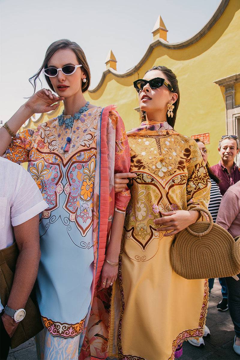 Mushq | La Dolce Hemline Prints 25 | Blossing Almond by Maria Faisal - Registered Vendor of : Mushq - type : Ladies Clothes - 100% original wedding dresses