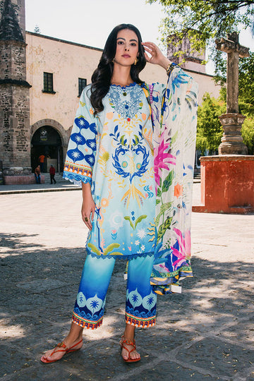 Mushq | La Dolce Hemline Prints 25 | Floral Paradise - Ladies Clothes - Maria Faisal