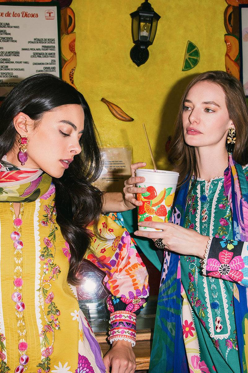 Mushq | La Dolce Hemline Prints 25 | The Dream by Maria Faisal - Registered Vendor of : Mushq - type : Ladies Clothes - 100% original wedding dresses