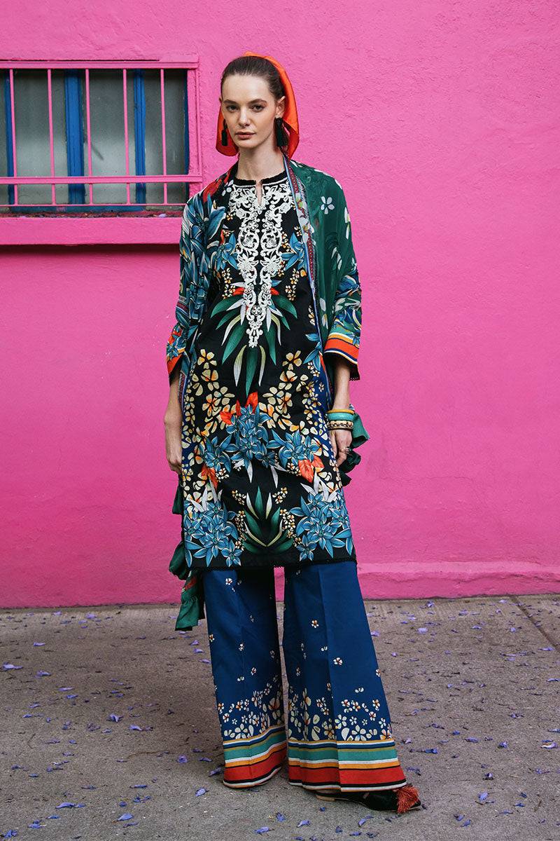 Mushq | La Dolce Hemline Prints 25 | Life of Irises by Maria Faisal - Registered Vendor of : Mushq - type : Ladies Clothes - 100% original wedding dresses