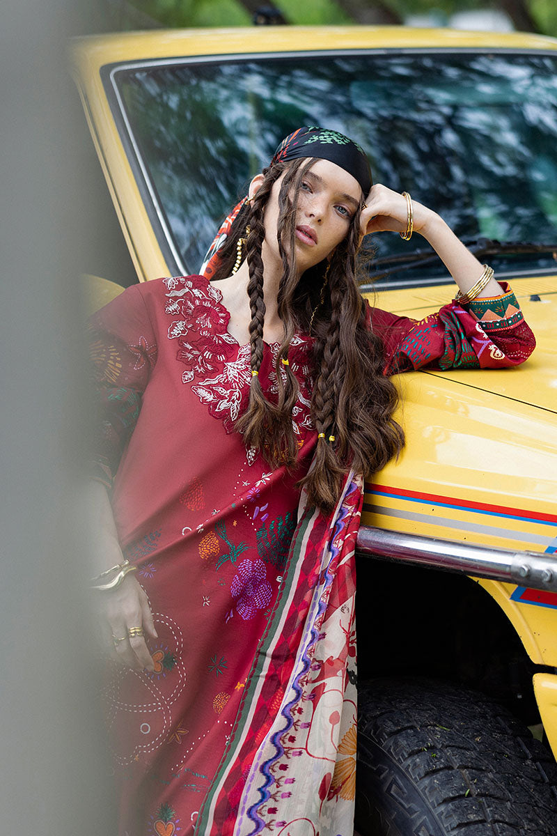 Mushq | Mirasol Printed Cambric | Amber Bosque - Ladies Clothes - Maria Faisal