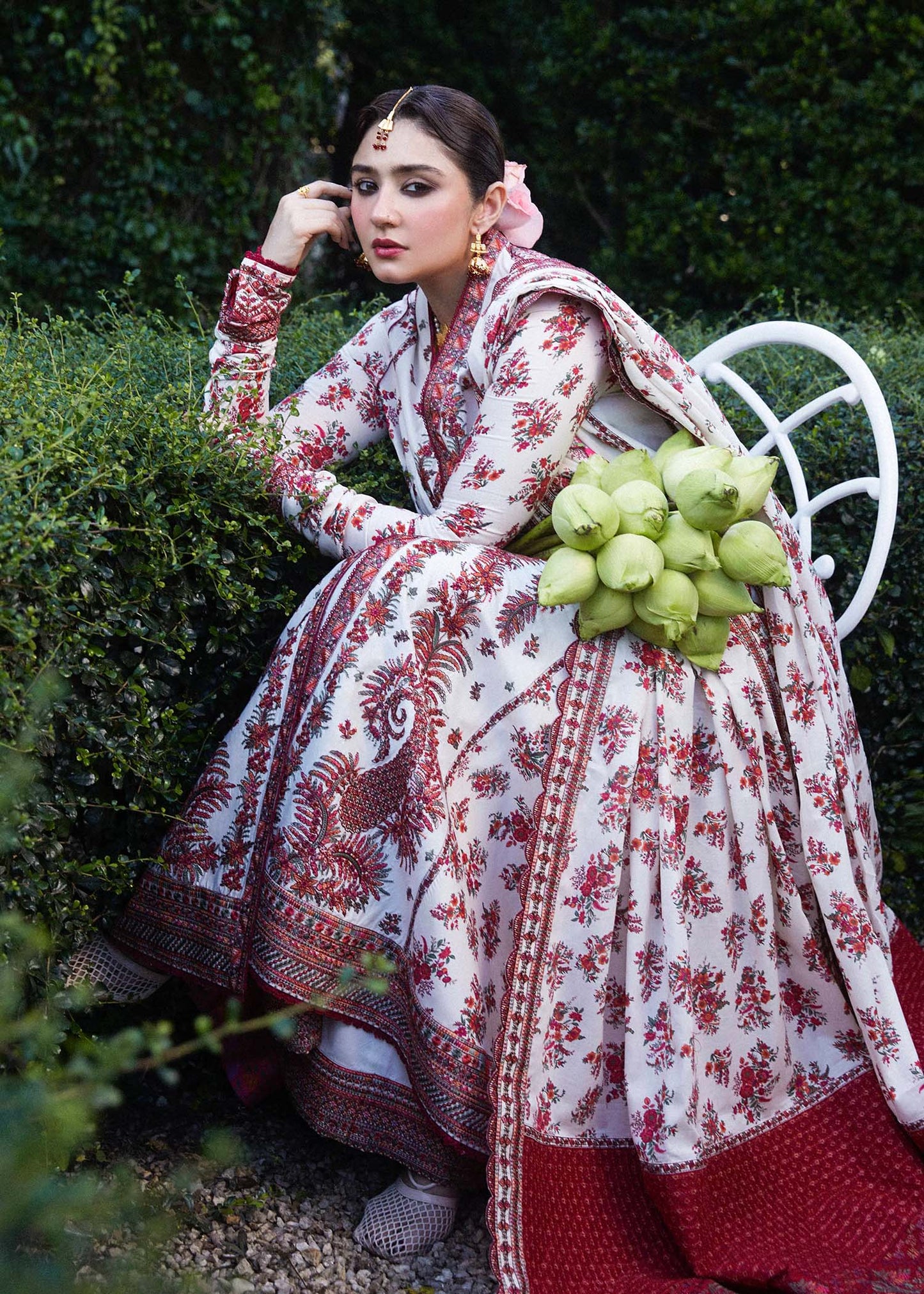 Hussain Rehar | Zaiba-Eid Lawn Collection24 | Safaid - Waniyas