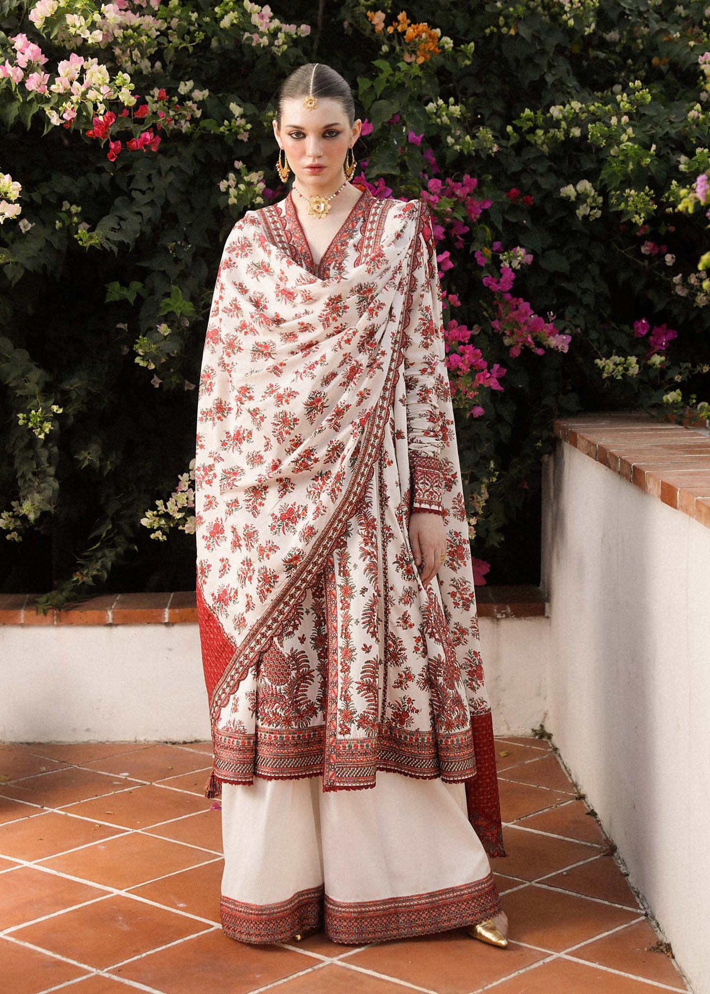 Hussain Rehar | Zaiba-Eid Lawn Collection24 | Safaid - Waniyas