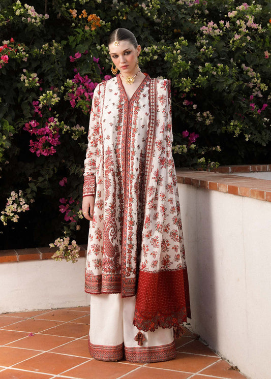 Hussain Rehar | Zaiba-Eid Lawn Collection24 | Safaid - Waniyas