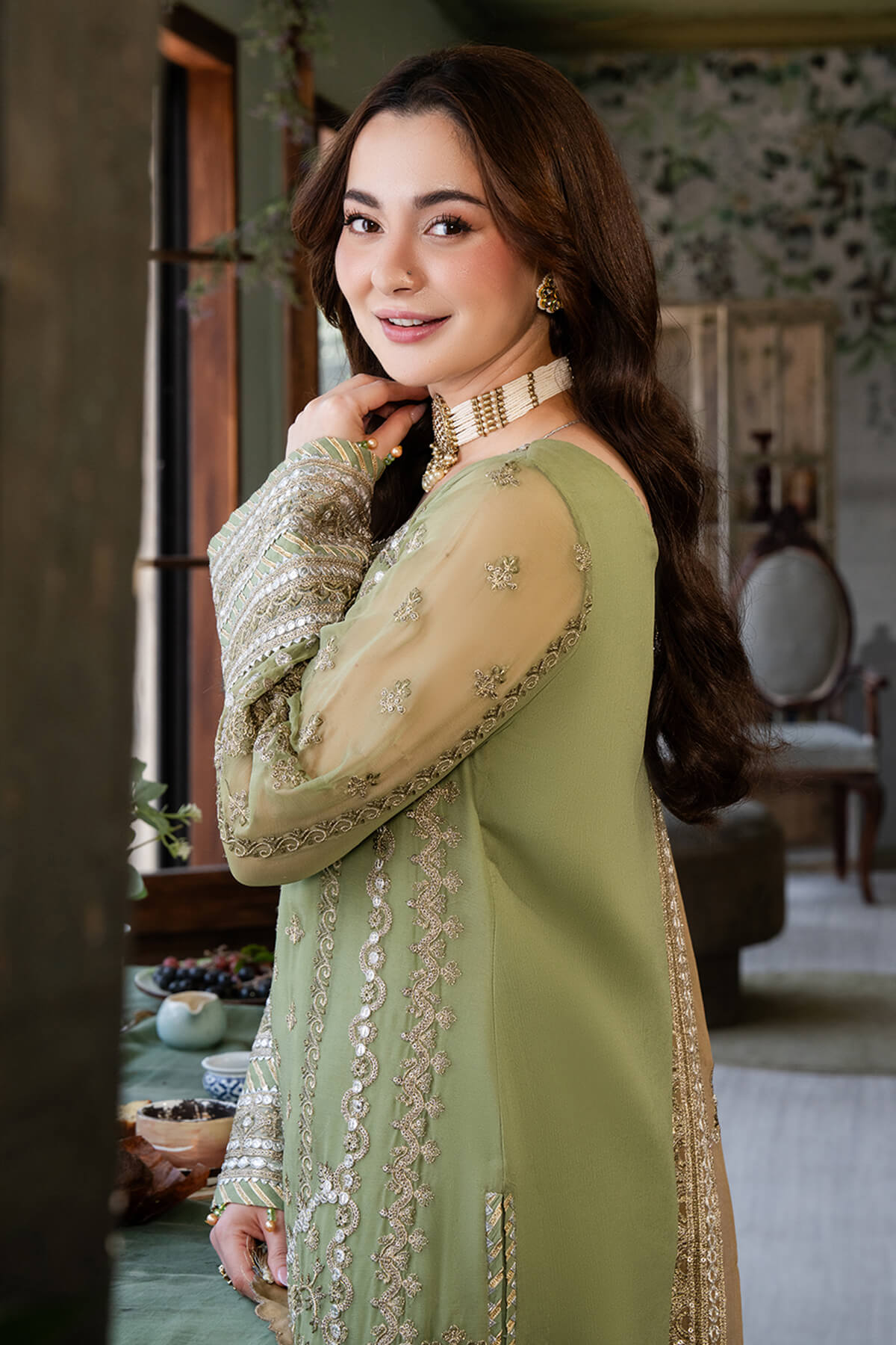 Imrozia Premium | Naina Chiffon | I-191 Aabia - Ladies Clothes - Maria Faisal