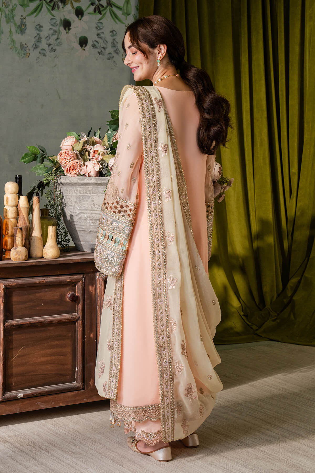Imrozia Premium | Naina Chiffon | I-193 Kashud - Ladies Clothes - Maria Faisal