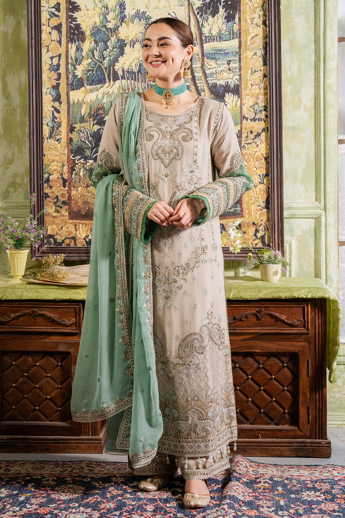 Imrozia Premium | Naina Chiffon | I-198 Beena - Ladies Clothes - Maria Faisal