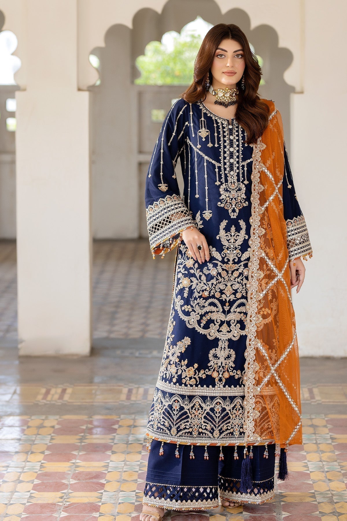 Imrozia Premium | Baad e Saba Formals | IP-51 Noor - Designer Dress with Intricate embroidery and embellishments. Shop elegent wedding dress at Maria Faisal.