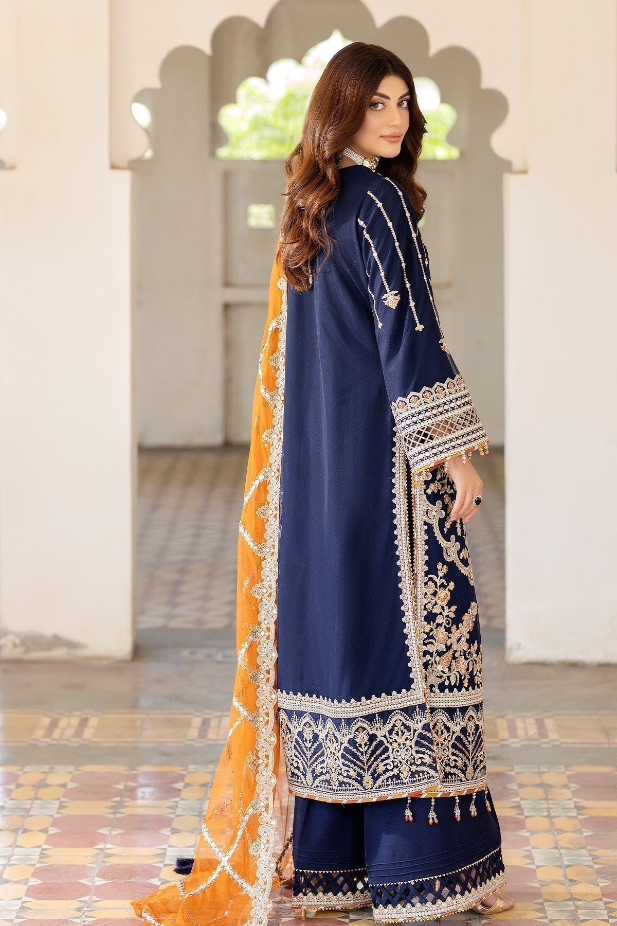 Imrozia Premium | Baad e Saba Formals | IP-51 Noor - Designer Dress with Intricate embroidery and embellishments. Shop elegent wedding dress at Maria Faisal.