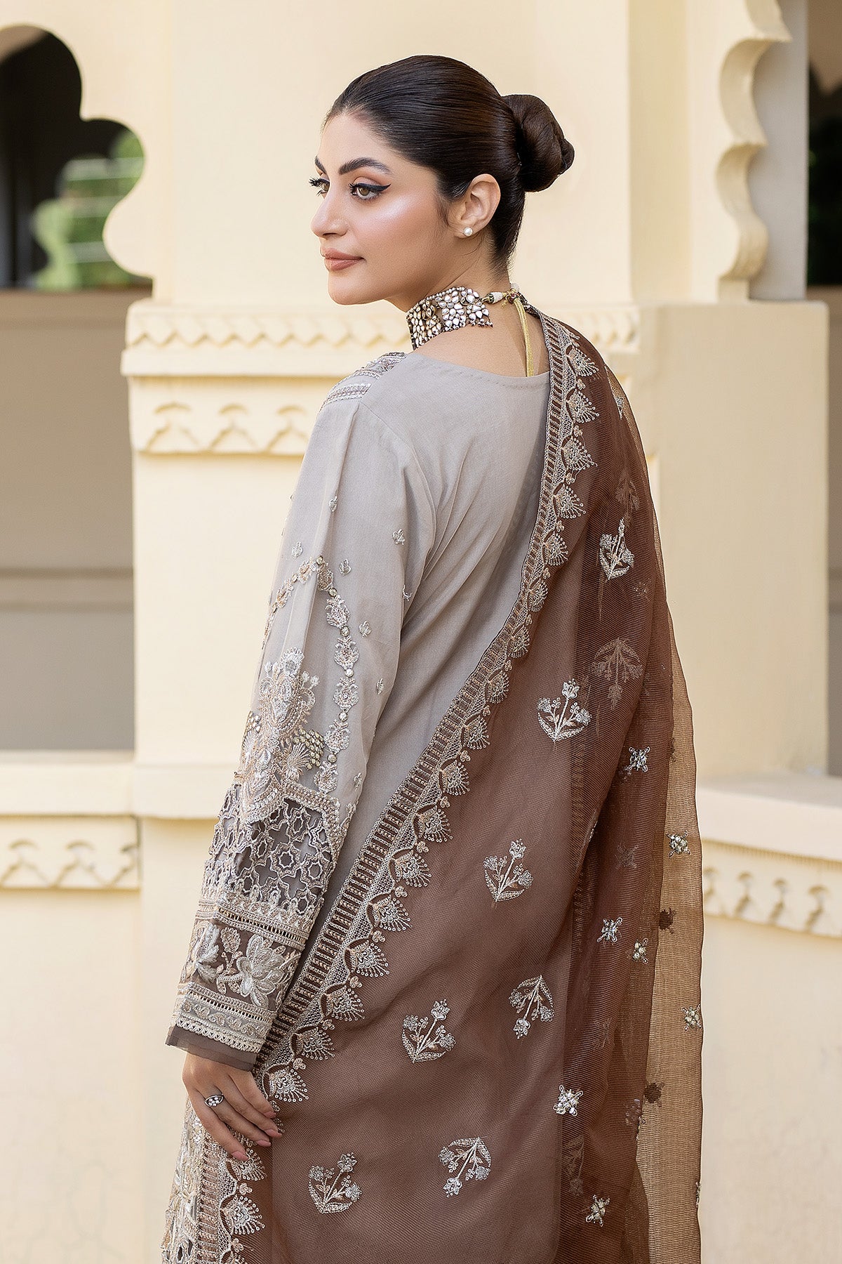 Imrozia Premium | Baad e Saba Formals | IP-52 Gulbahar - Designer Dress with Intricate embroidery and embellishments. Shop elegent wedding dress at Maria Faisal.