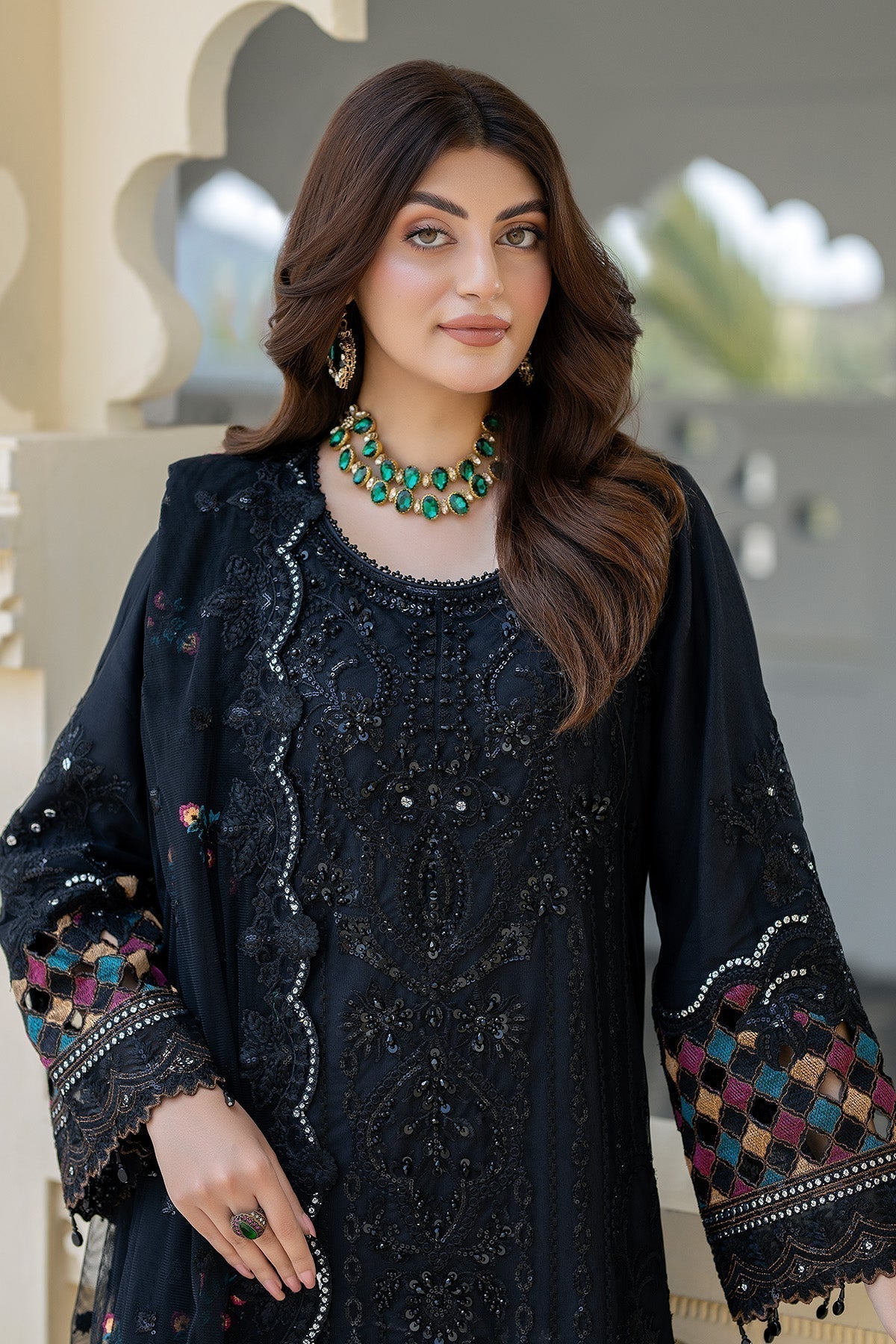 Imrozia Premium | Baad e Saba Formals | IP-53 Tehzeeb - Designer Dress with Intricate embroidery and embellishments. Shop elegent wedding dress at Maria Faisal.