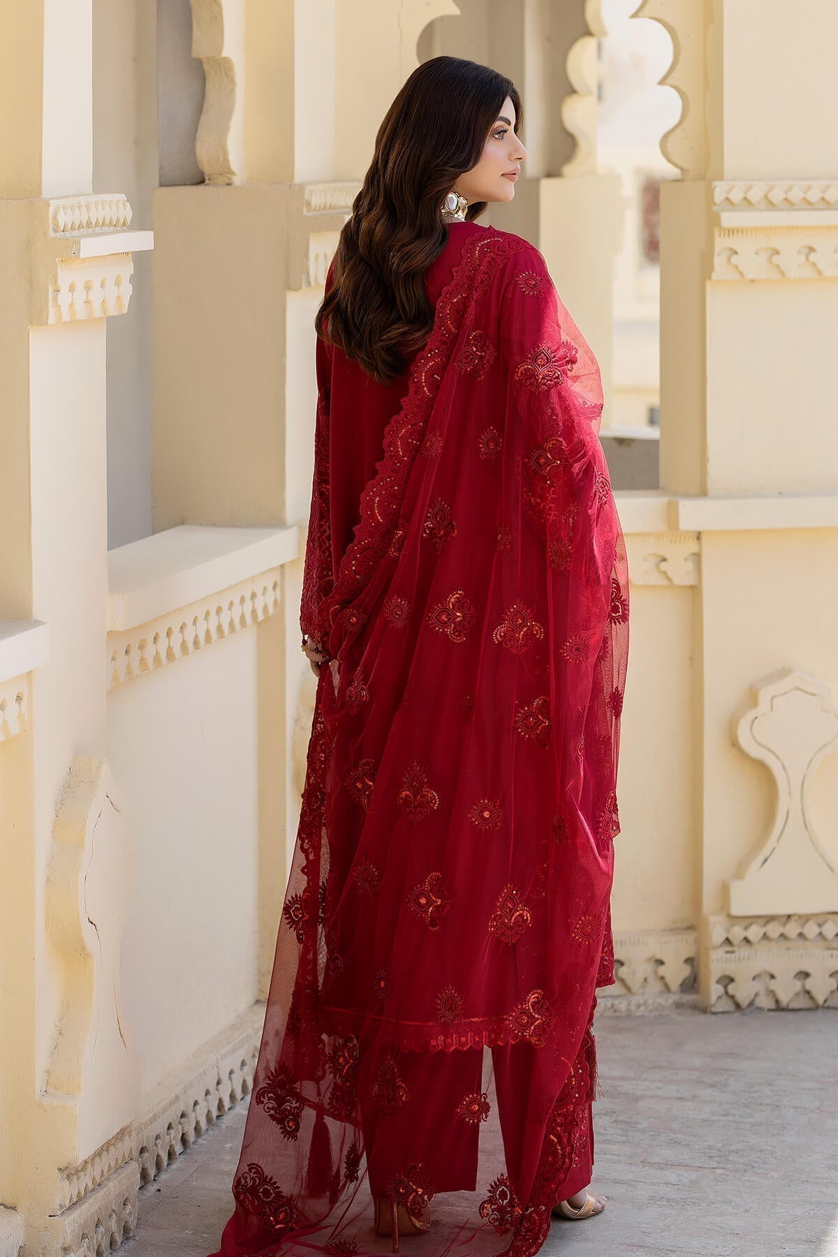 Imrozia Premium | Baad e Saba Formals | IP-56 Jalwa - Designer Dress with Intricate embroidery and embellishments. Shop elegent wedding dress at Maria Faisal.