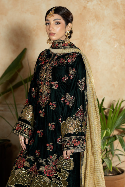 Imrozia Premium | Rukh e Makhmal | Πehekti - Formal Dress - available at Maria Faisal in UK and USA.