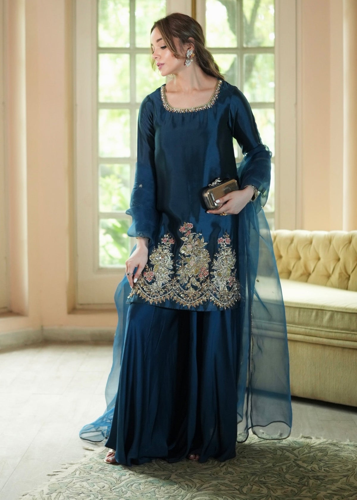 Mahum Asad | The Color Edit | FLORENZA - Formal Dress - available at Maria Faisal in UK and USA.