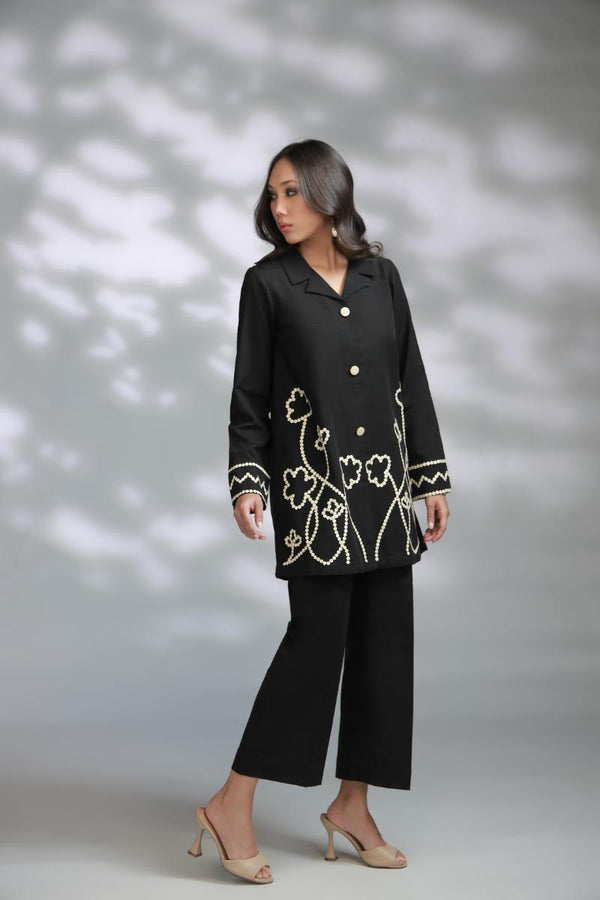 Sana Abbas | La Fiesta A W Pret | Sable - Dress - available at Maria Faisal in UK and USA.