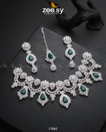 Aether Necklace - Designer Dress with Intricate embroidery and embellishments. Shop elegent wedding dress at Maria Faisal.
