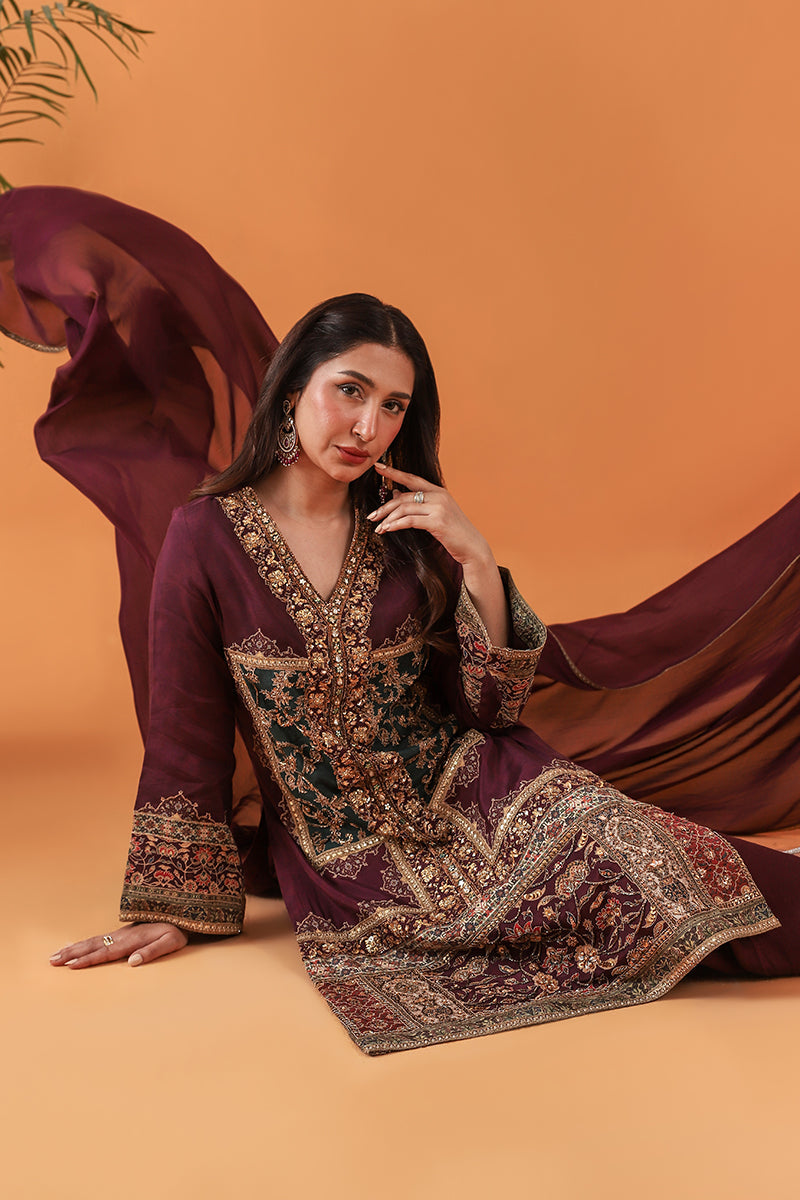 Shamaeel Ansari | Classic Luxe 26 | Lustre - Luxury Dress - available at Maria Faisal in UK and USA.