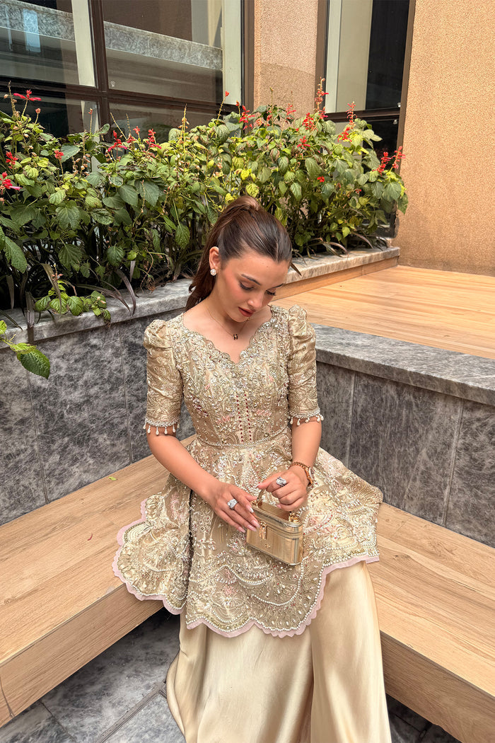 Mysie | Festive 26 | Aelena - Luxury Dress - available at Maria Faisal in UK and USA.