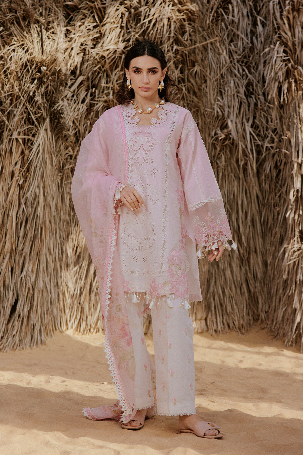 Saira Rizwan | Luxury Lawn 26 | HAYAM-SRL26-05 - Dress - available at Maria Faisal in UK and USA.