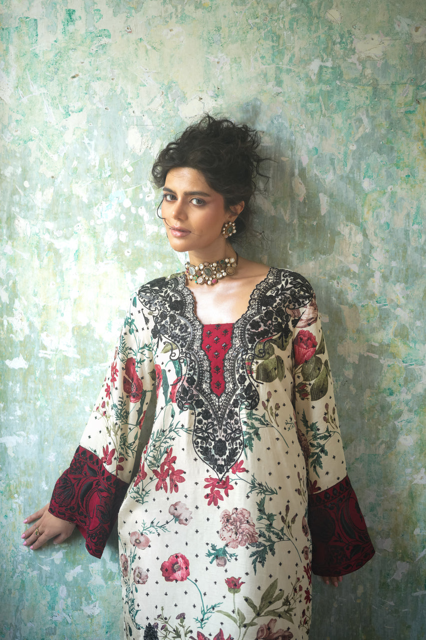 Zainab Chottani | Summer Edition 26 | Ivory Meadow - Formal Dress - available at Maria Faisal in UK and USA.