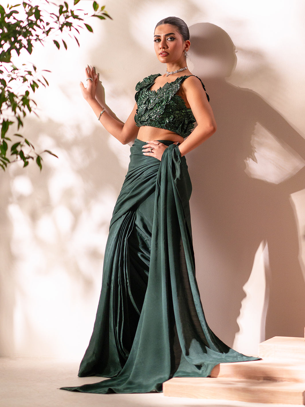 Izel | Stardust Luxury Collection | SLC-001 - Luxe - Designer Dress with Intricate embroidery and embellishments. Shop elegent wedding dress at Maria Faisal.