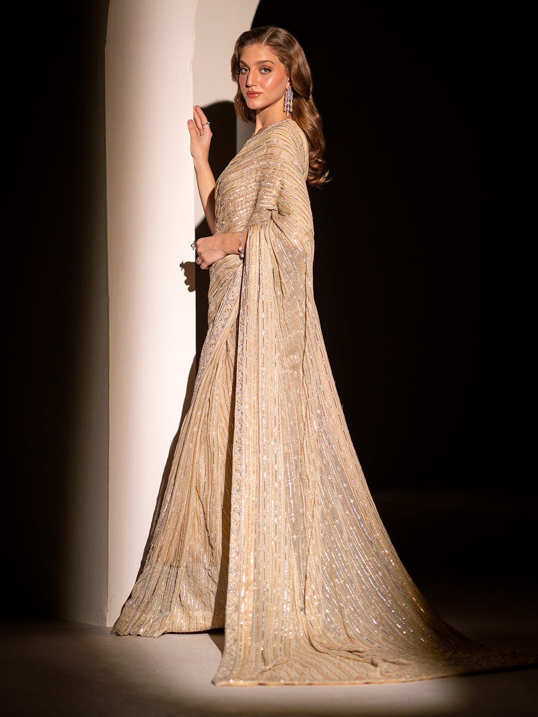 Izel | Stardust Luxury Collection | SLC-004-Luna - Designer Dress with Intricate embroidery and embellishments. Shop elegent wedding dress at Maria Faisal.